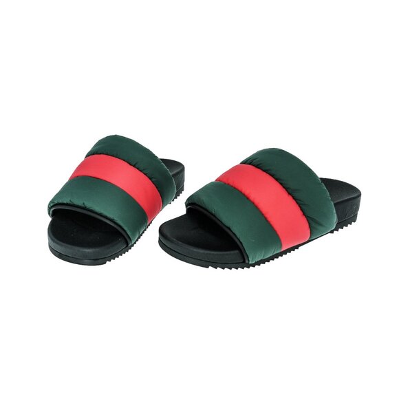 Gucci Women's Padded Web Slide Sandals - Picture 2 of 9